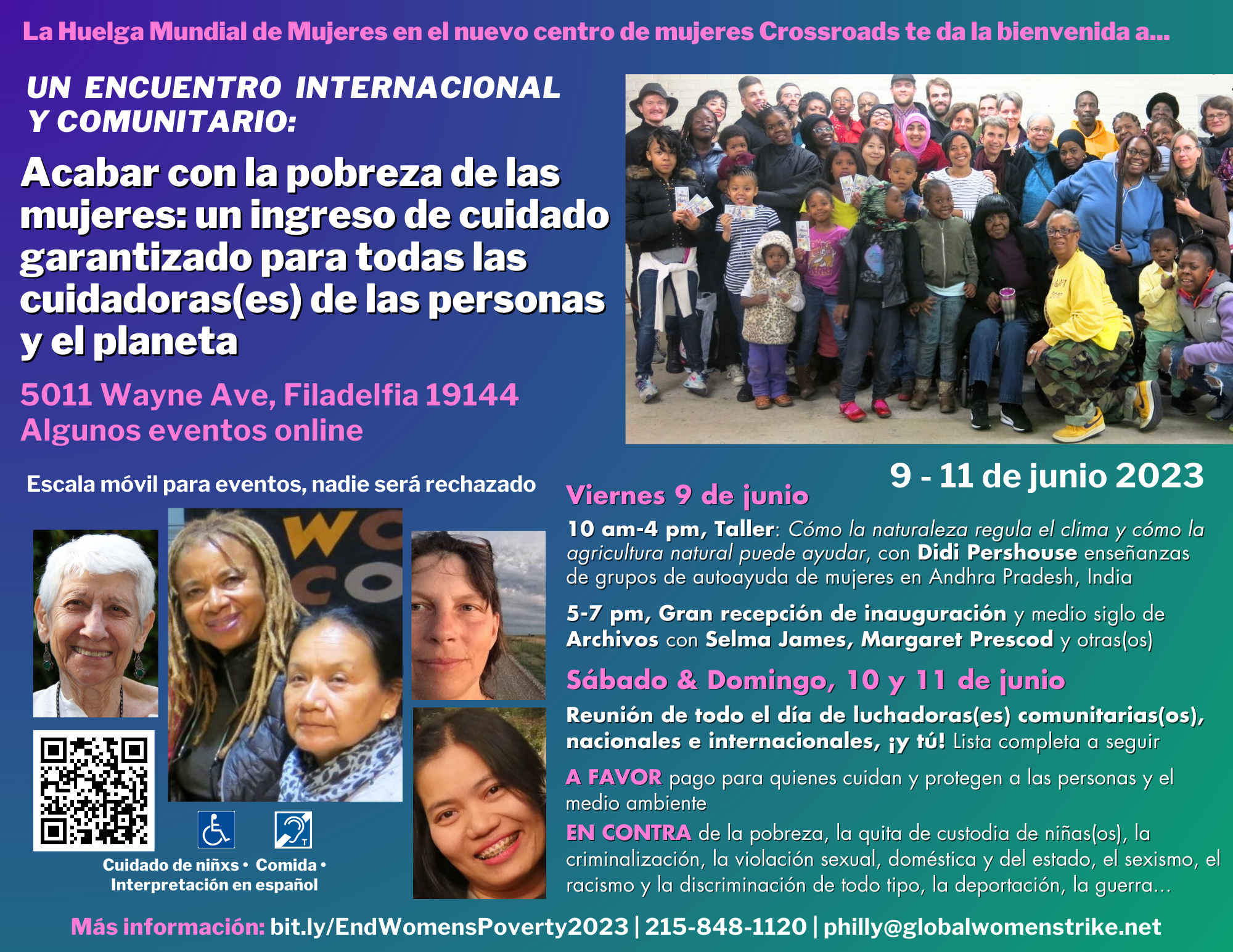 Un encuentro internacional y comunitario, 9 - 11 de junio 2023
